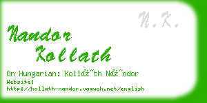 nandor kollath business card